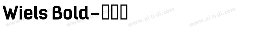 Wiels Bold字体转换